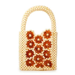 AMBER DAISY BEADED MINI BAG