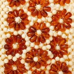 AMBER DAISY BEADED MINI BAG