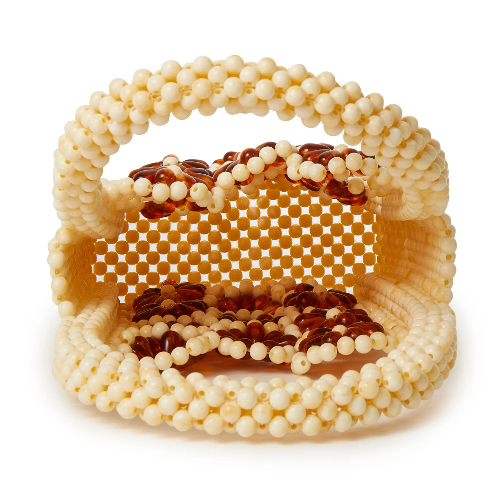AMBER DAISY BEADED MINI BAG
