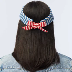 AMERICANA STRIPE BOW TIE VISOR