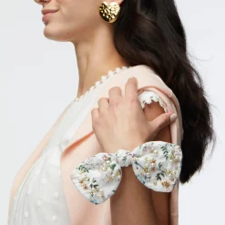 ANNIE PENNY LIBERTY PEARL CRYSTAL BOW SCRUNCHIE