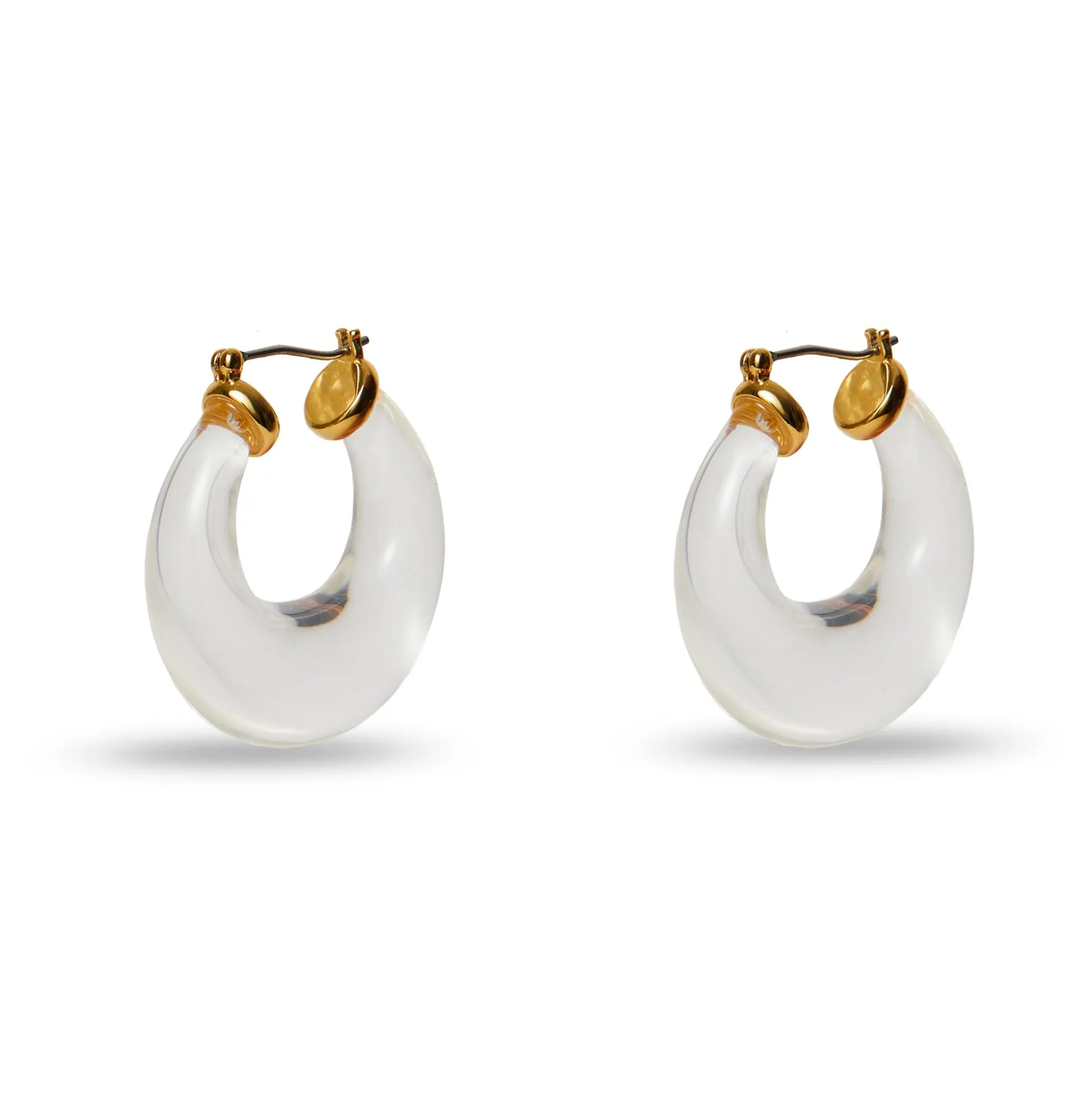 APRIL DIAMOND BIRTHSTONE DOUBLE HOOP