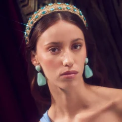 AQUA WILMA DROP EARRINGS