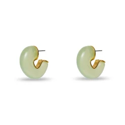 AUGUST PERIDOT BIRTHSTONE CHUNKY HOOP