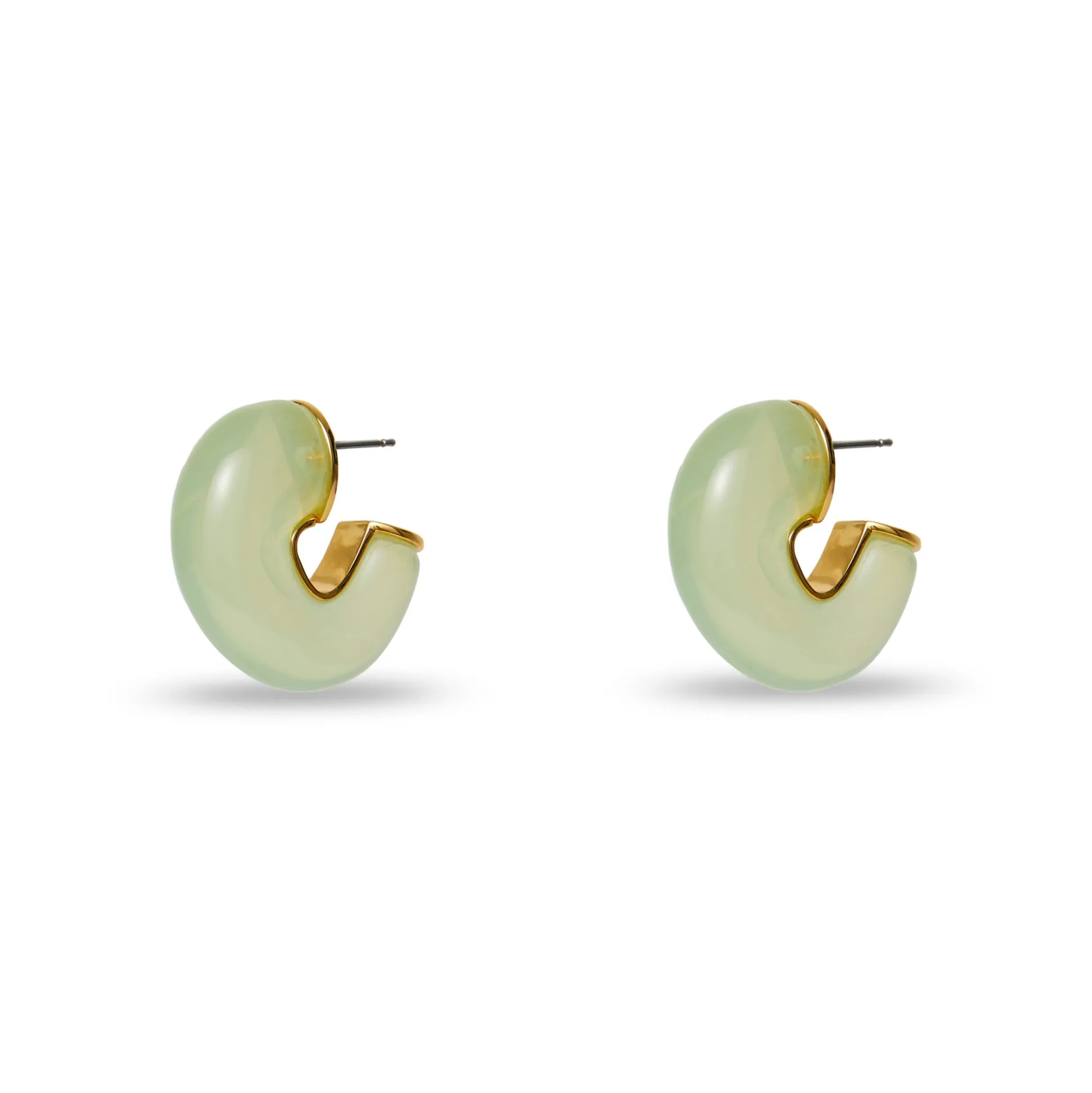 AUGUST PERIDOT BIRTHSTONE CHUNKY HOOP