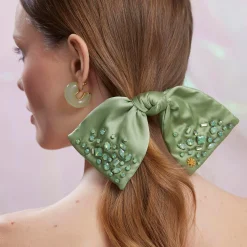 AUGUST PERIDOT PALOMA JEWELED BIRTHSTONE BOW