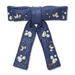 AZURE ANTOINETTE OASIS EMBELLISHED BOW BARRETTE
