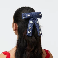 AZURE ANTOINETTE OASIS EMBELLISHED BOW BARRETTE
