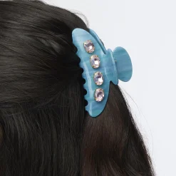 AZURE LARGE CRYSTAL CLAW CLIP