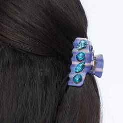 AZURE MINI CRYSTAL CLAW CLIP