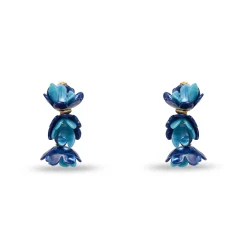 AZURE MINI ROSE DROP EARRINGS