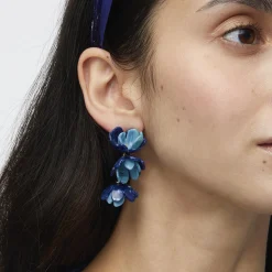 AZURE MINI ROSE DROP EARRINGS