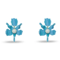 AZURE SMALL CRYSTAL LILY EARRINGS