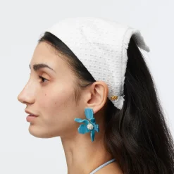 AZURE SMALL CRYSTAL LILY EARRINGS