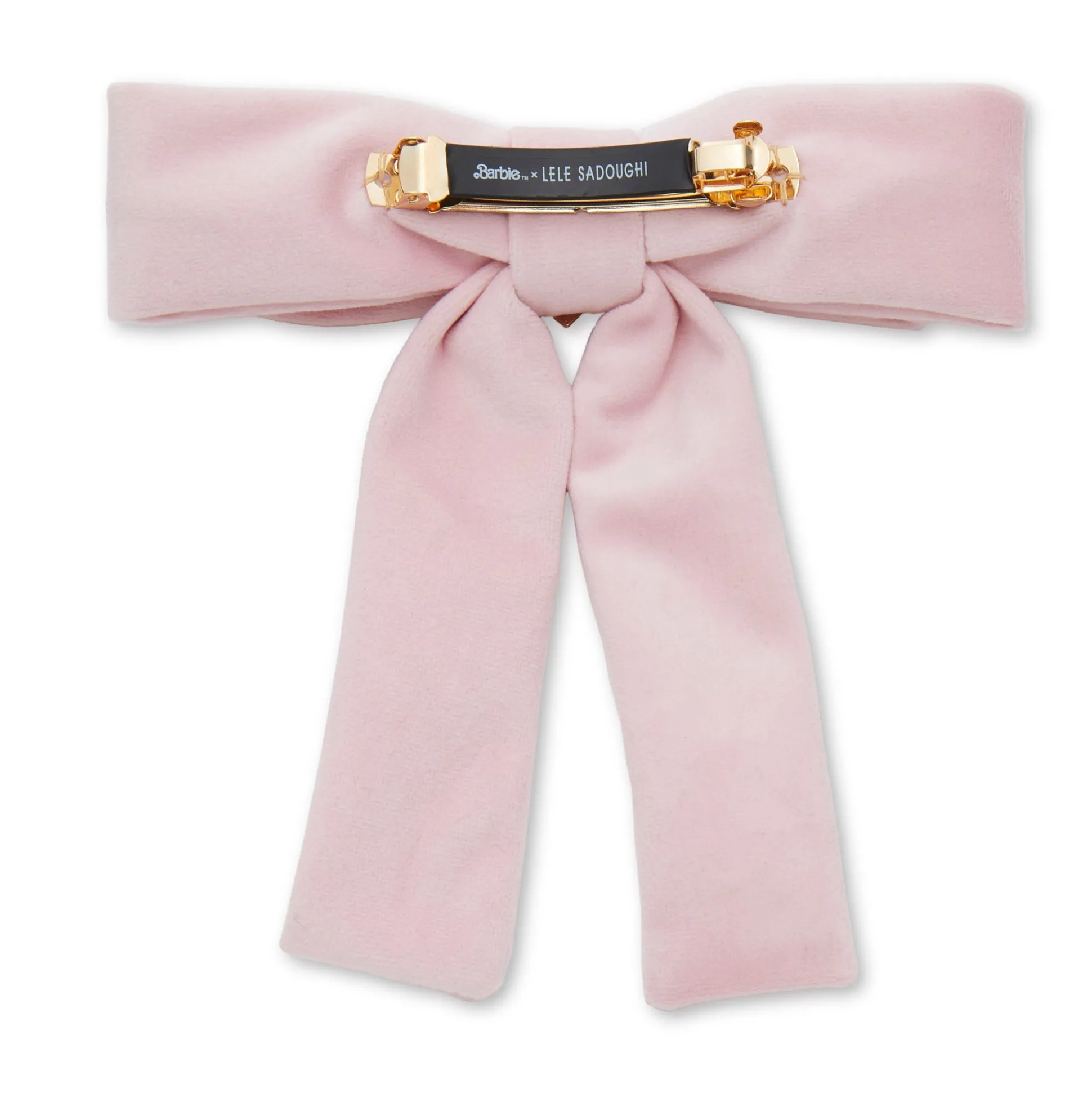 BARBIE™ X LELE SADOUGHI PASTEL PINK HEART CHARM BOW BARRETTE