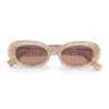 BASKETWEAVE OCEANSIDE OVAL SUNGLASSES