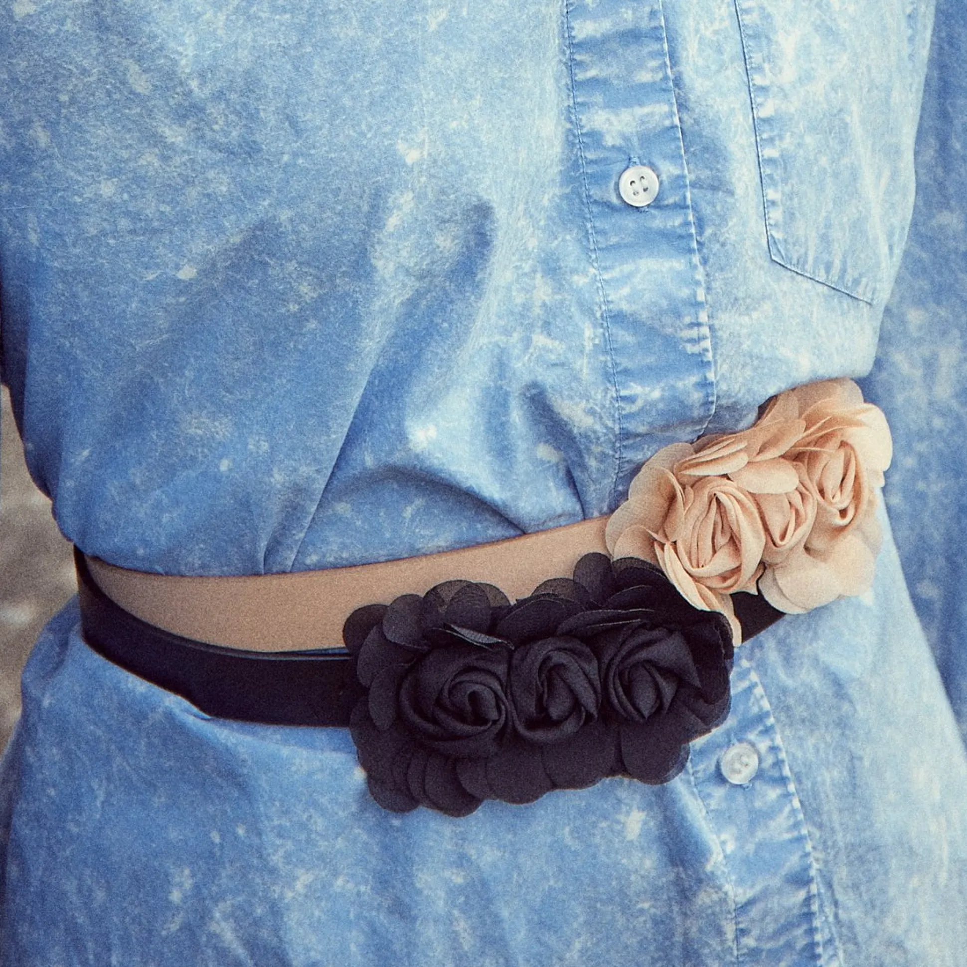 BISQUE PETUNIA FLOWER BELT