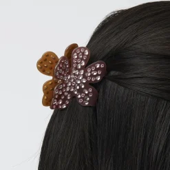 BISQUE ROSE LILY CLAW CLIP