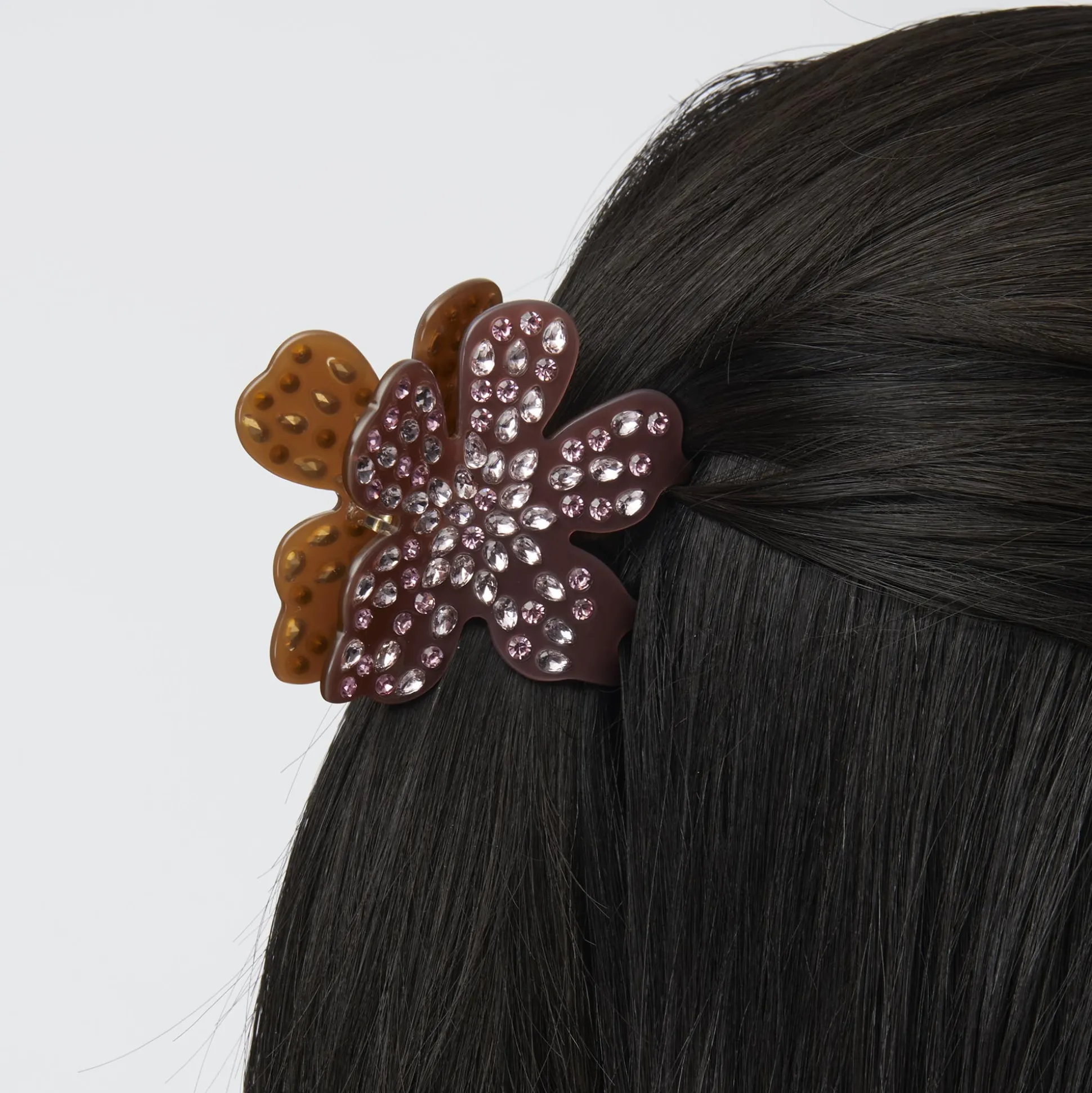 BISQUE ROSE LILY CLAW CLIP