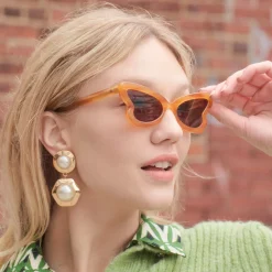 BLONDE TORTOISE PEGGY SUNGLASSES