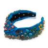 BLUE RAINBOW EXCLUSIVE KNOTTED OVAL CRYSTAL HEADBAND