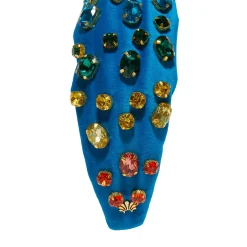 BLUE RAINBOW EXCLUSIVE KNOTTED OVAL CRYSTAL HEADBAND