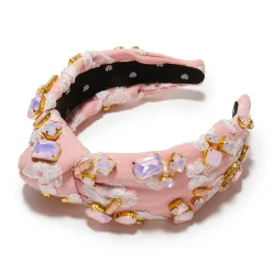 BLUSH MELON CANDY CRYSTAL KNOTTED HEADBAND
