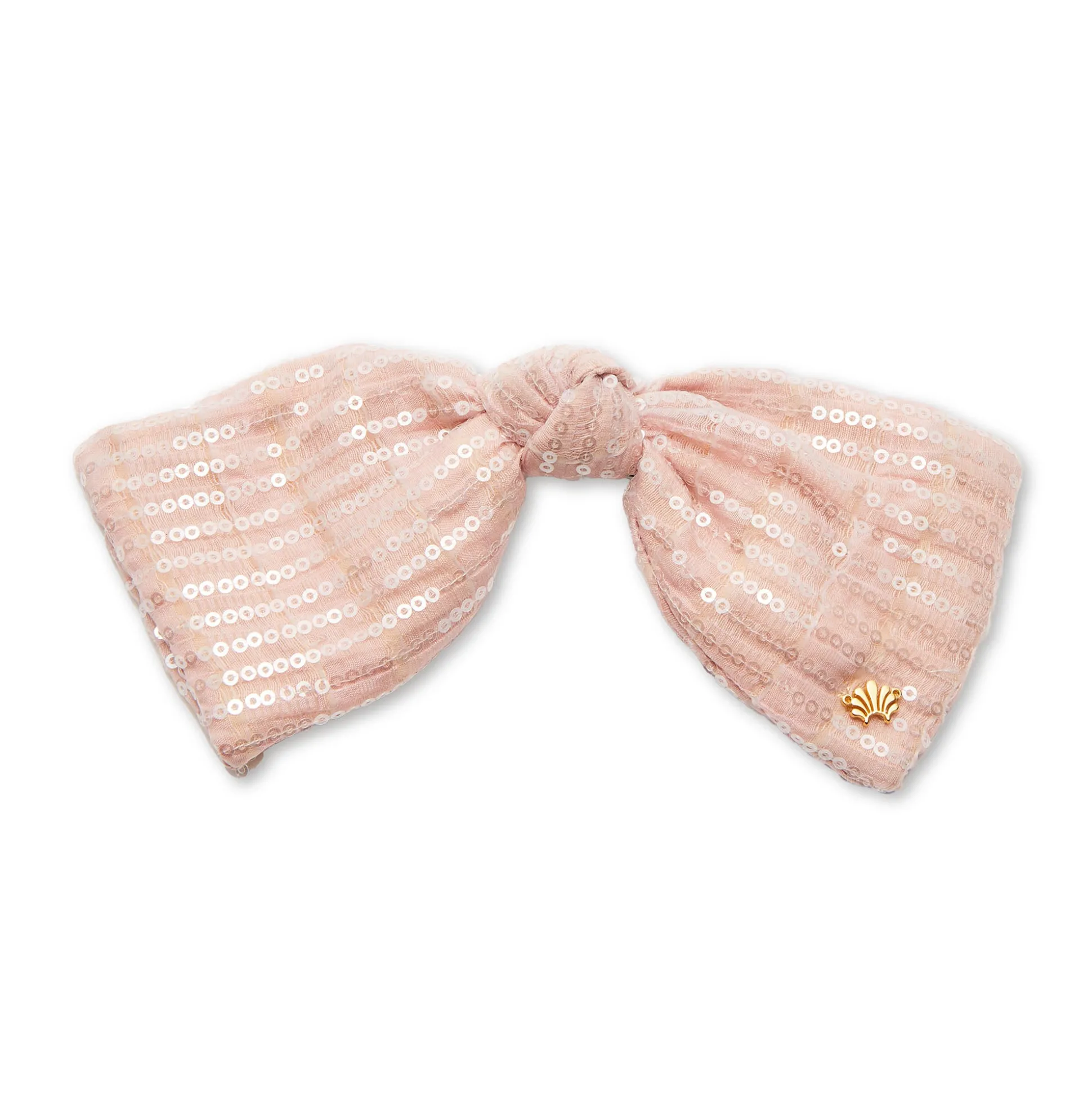 BLUSH PALOMA SEQUIN BOW BARRETTE