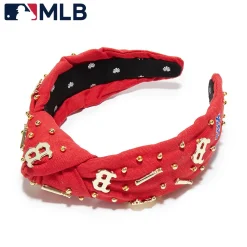 BOSTON RED SOX LELE SADOUGHI / MLB RED EMBELLISHED KNOTTED HEADBAND