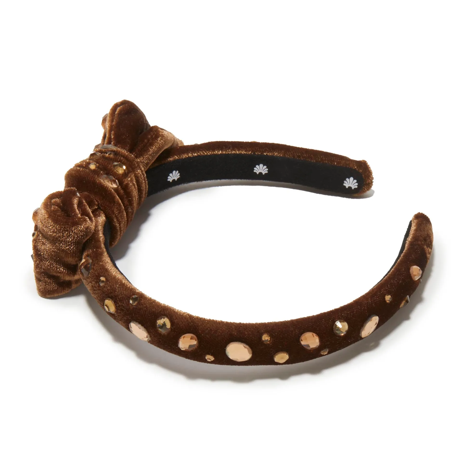 BROWN EXCLUSIVE SLIM HOLLY CRYSTAL HEADBAND