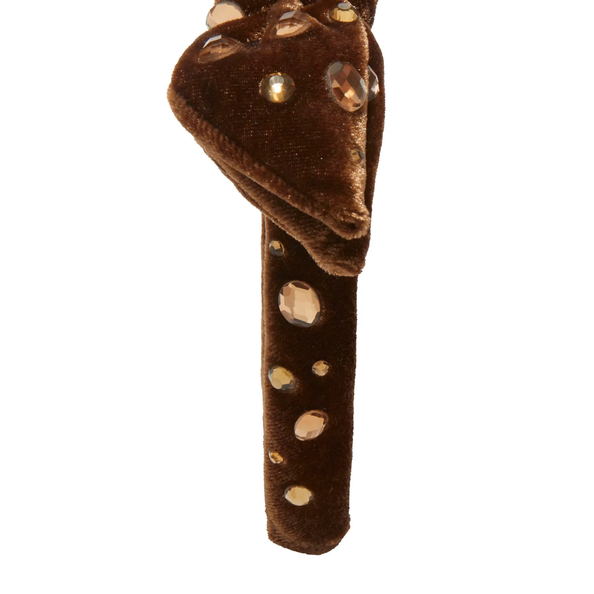 BROWN EXCLUSIVE SLIM HOLLY CRYSTAL HEADBAND