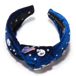 BUFFALO BILLS LELE SADOUGHI X NFL BLUE EMBELLISHED KNOTTED HEADBAND