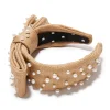 BUTTERSCOTCH PEARL RAFFIA HOLLY HEADBAND