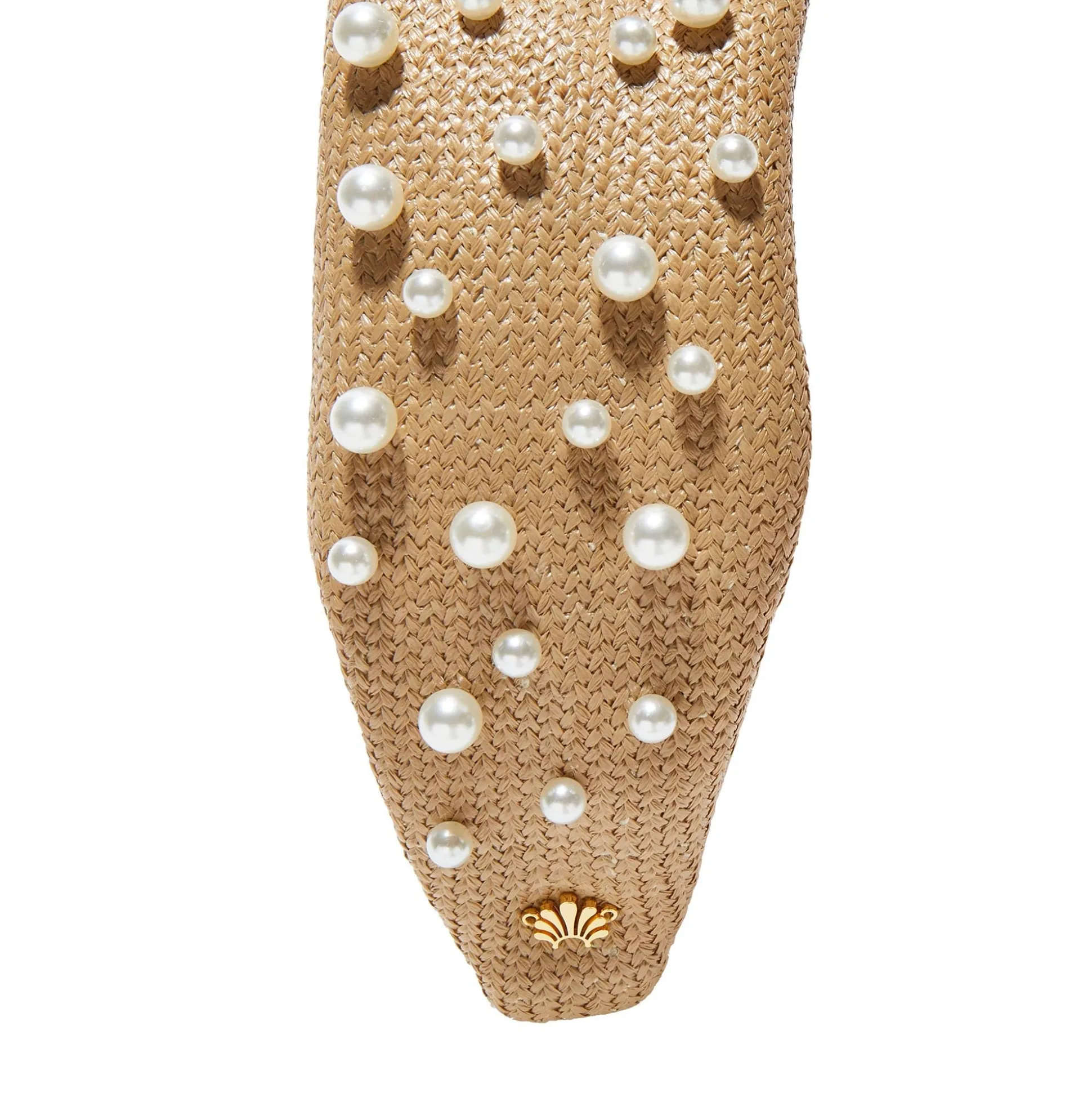 BUTTERSCOTCH PEARL RAFFIA HOLLY HEADBAND