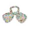 CALIFORNIA BLOOM PENNY LIBERTY CRYSTAL TRIM BOW SCRUNCHIE