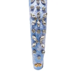 CAPRI BLUE CRYSTAL BROCADE ALICE HEADBAND
