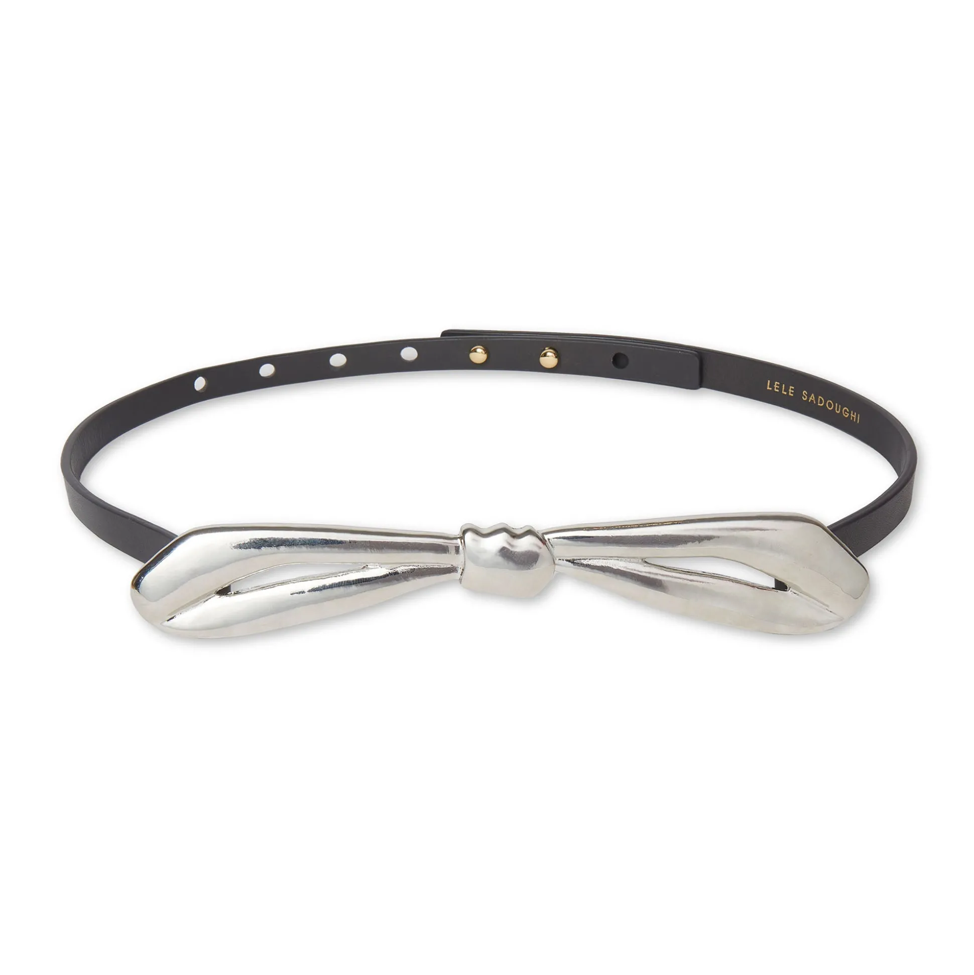 CHARCOAL BLANCHE BOW BELT