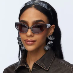 CHARCOAL NOLITA CAT-EYE SUNGLASSES