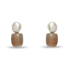 CHARCOAL PEBBLE STUD EARRINGS