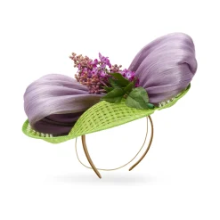 CHARTEUSE LAVENDER LELE SADOUGHI x KGB ONE-OF-A-KIND FASCINATOR