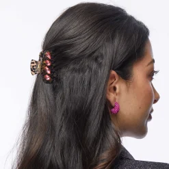CHEETAH MINI CRYSTAL CLAW CLIP