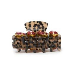 CHEETAH MINI CRYSTAL CLAW CLIP
