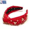 CHICAGO BULLS LELE SADOUGHI / NBA RED EMBELLISHED KNOTTED HEADBAND