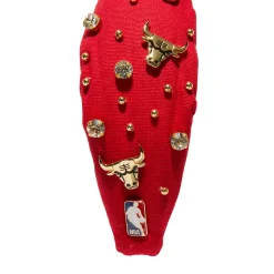 CHICAGO BULLS LELE SADOUGHI / NBA RED EMBELLISHED KNOTTED HEADBAND