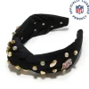 CINCINNATI BENGALS LELE SADOUGHI X NFL JET EMBELLISHED KNOTTED HEADBAND