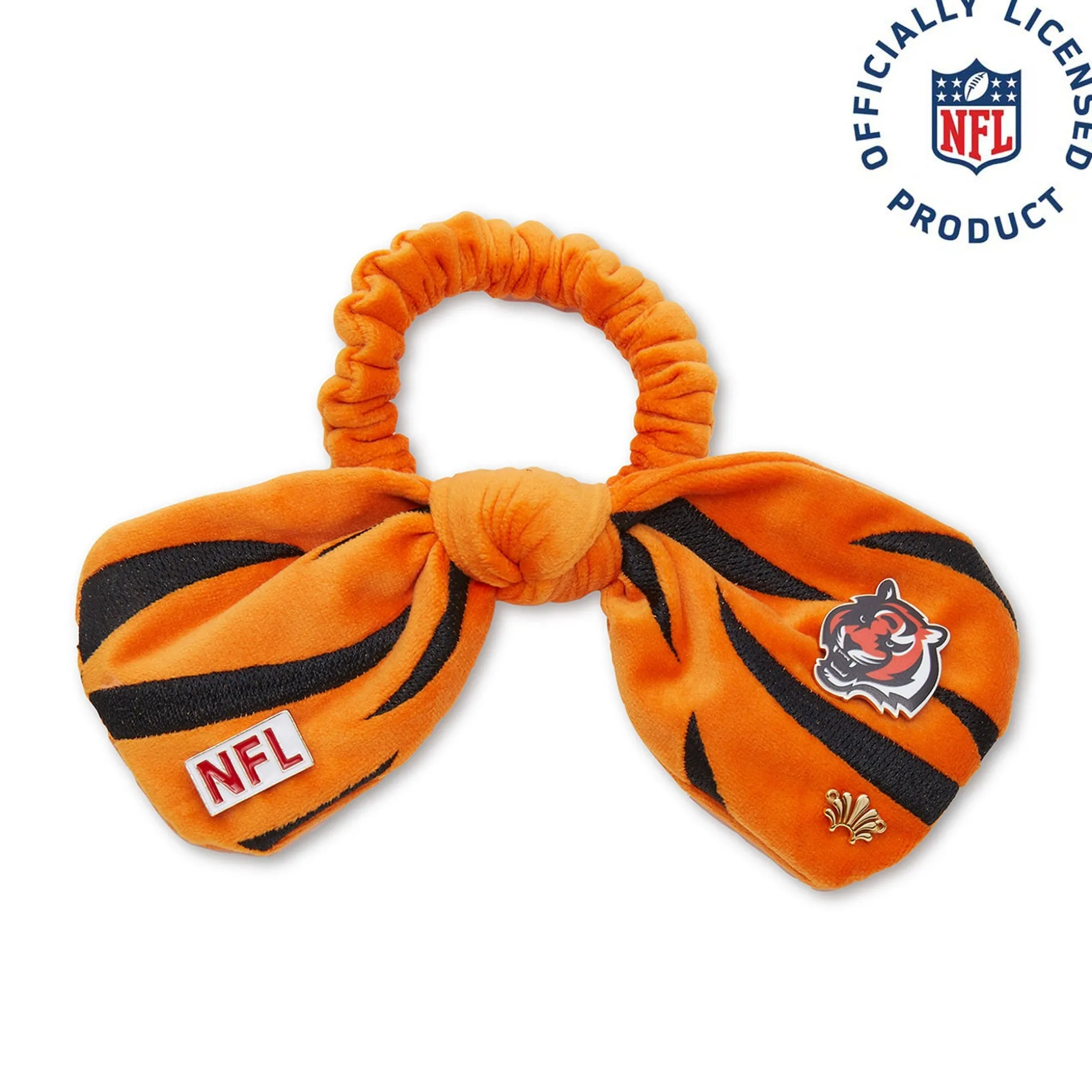 CINCINNATI BENGALS LELE SADOUGHI X NFL ORANGE BOW SCRUNCHIE