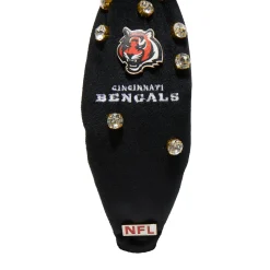 CINCINNATI BENGALS LELE SADOUGHI X NFL JET EMBELLISHED KNOTTED HEADBAND