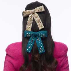 CITRUS SHADOW ANTOINETTE SWAROVSKI® BOW BARRETTE