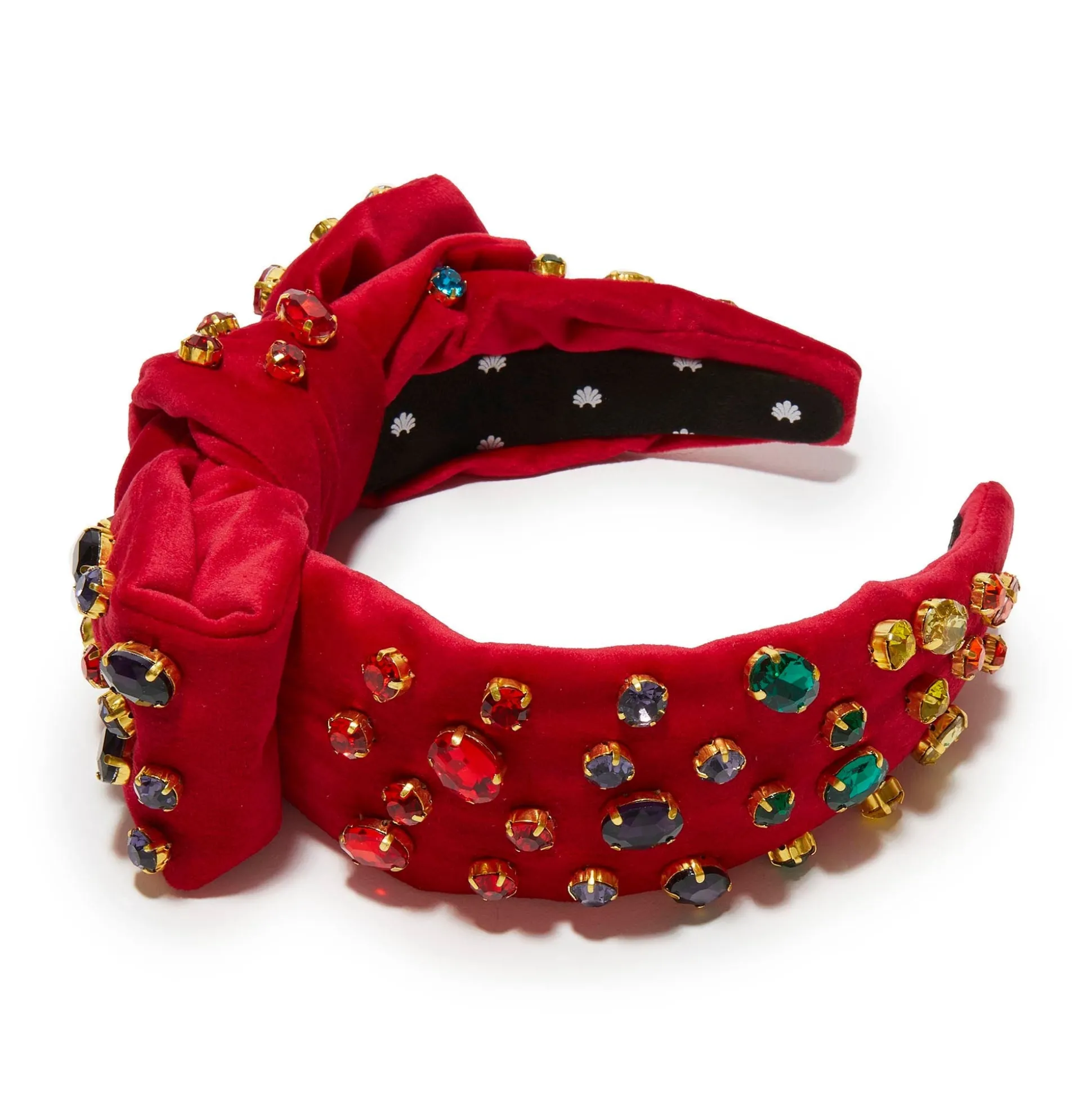CRIMSON RED EXCLUSIVE HOLLY OVAL CRYSTAL HEADBAND
