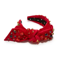 CRIMSON RED EXCLUSIVE HOLLY OVAL CRYSTAL HEADBAND